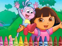Dora Coloring Fun Puzzle