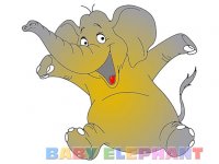 Baby Elephant Coloring Puzzle