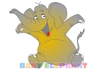 Baby Elephant Coloring Puzzle
