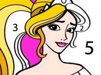 Princess Coloring By Number - Online Puzzle Game
